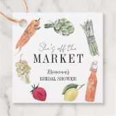 Ze is van de markt af Boerenmarkt Bruidsfeestje Bedankjes Labels (Voorkant)