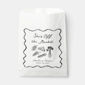 Ze is van de markt Afgeleid & Whimsical Handgeteke Bedankzakje (Voorkant)