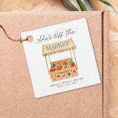 Ze is van de markt bedankjes labels