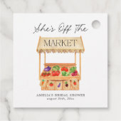 Ze is van de markt bedankjes labels (Achterkant)