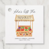 Ze is van de markt bedankjes labels (Voorkant)