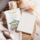 Ze is van de markt Bloem Bruids Douche uitnodiging