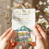 Ze is van de markt Bloem Bruids Douche uitnodiging