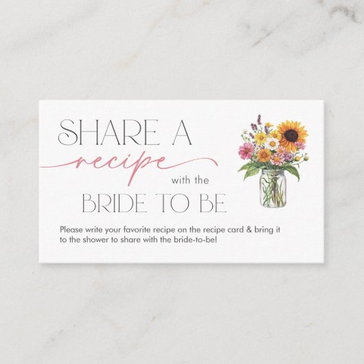 Ze is van de markt Bloemen Vrijgezellenfeest Recep Informatiekaartje (Voorkant)