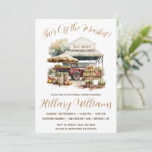 Ze is van de markt! Boerderij Market Vrijgezellenf Kaart (Staand voorkant)