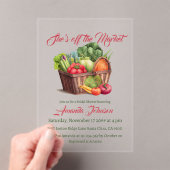 Ze is van de markt boerderij Vrijgezellenfeest Acryl Uitnodigingen (Insitu (Draagbaar))