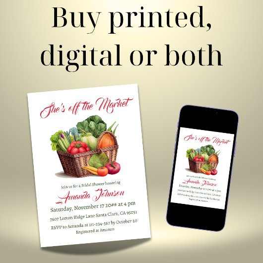 Ze is van de markt boerderij Vrijgezellenfeest Kaart