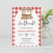 Ze is van de markt boeren markt Vrijgezellenfeest Kaart (Staand voorkant)