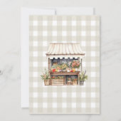 Ze is van de markt boeren markt Vrijgezellenfeest Kaart (Achterkant)