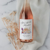 Ze is van de markt Boerengemarkte bruidsborrel Wijn Etiket