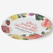 Ze is van de Markt Boerengroentemarkt Bruidsborrel Papieren Bordje (Gekanteld)