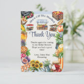 Ze is van de markt - boerenmarkt bedankkaart (Staand voorkant)