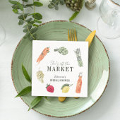 Ze is van de markt Boerenmarkt Bruidsdouche Servet