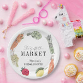 Ze is van de markt Boerenmarkt Bruidsmeisjes Papieren Bordje (Feest)