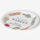 Ze is van de markt Boerenmarkt Bruidsmeisjes Papieren Bordje (Gekanteld)