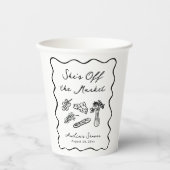 Ze is van de markt Bold & Whimsical Handgetekend Papieren Bekers (Voorkant)