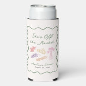 Ze is van de Markt Bold & Whimsical Handgetekend Seltzer Blikjeskoeler (Seltzer Achterkant)