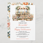 Ze is van de markt Bridal Shower uitnodiging (Voorkant / Achterkant)