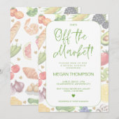 Ze is van de markt - Bridal Shower Uitnodiging (Voorkant / Achterkant)