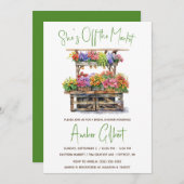 Ze is van de markt Bridal Shower uitnodiging (Voorkant / Achterkant)