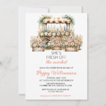 Ze is van de markt Bridal Shower uitnodiging