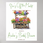 Ze is van de markt Bridal Shower uitnodiging Poster (Voorkant)