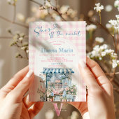 Ze is van de markt bruids douche uitnodiging