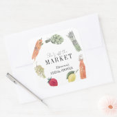 Ze is van de markt Bruidsfeest Borrel voor Boerenm Vierkante Sticker (Envelop)