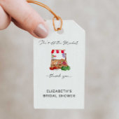 Ze is van de markt Bruidsfeest Dank je Cadeaulabel