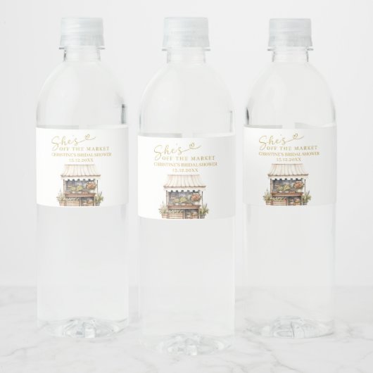 Ze is van de markt Bruidsfeest Fles Label Waterfles Etiket (Flessen)