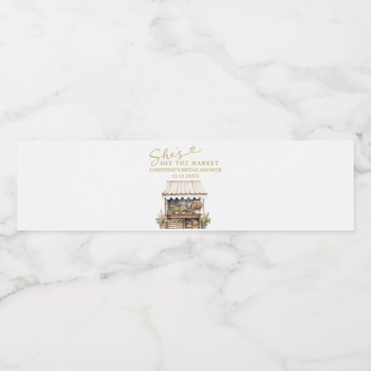 Ze is van de markt Bruidsfeest Fles Label Waterfles Etiket (Enkel label)