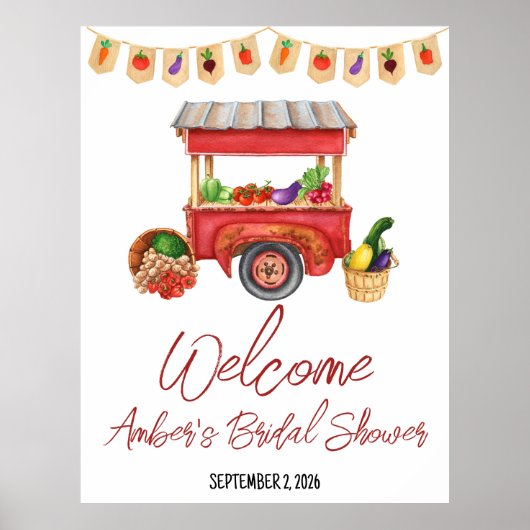 Ze is van de markt Bruidsfeest Verwelkoming Poster (Voorkant)