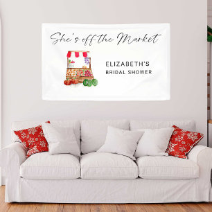 Ze is van de markt Bruidsfeest Welkomstscript Spandoek