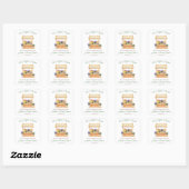 Ze is van de markt Bruidsfeestje Vierkante Sticker (Vel)