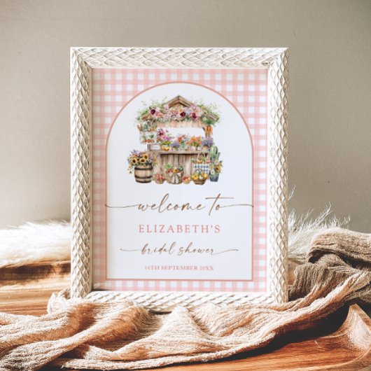 Ze is van de markt Bruidsmeisjesborrel Welcome Poster