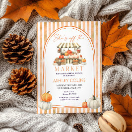 Ze is van de markt Bruidsuitnodiging voor herfstth Kaart