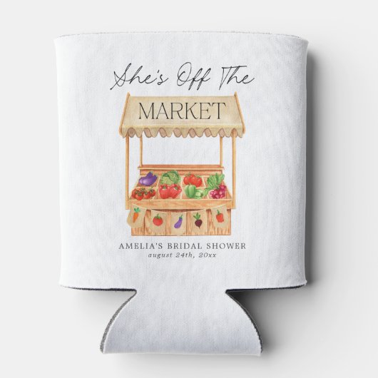 Ze is van de markt Canvas tas Blikjeskoeler (Achterkant)