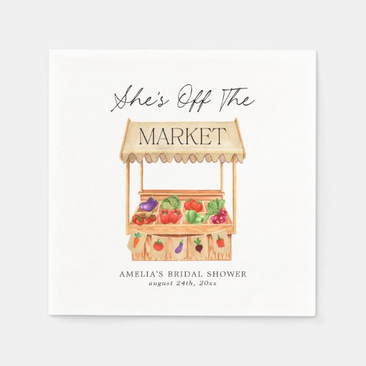 Ze is van de markt Canvas tas Servet (Voorkant)