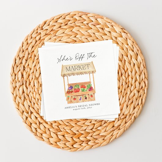 Ze is van de markt Canvas tas Servet