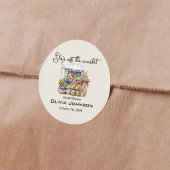 Ze is van de markt Chic Boerderij Bruiloftsborrel Ronde Sticker