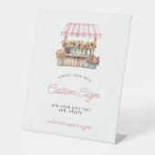 Ze is van de Markt Custom Reclamebord Met Voetstuk (Voorkant)