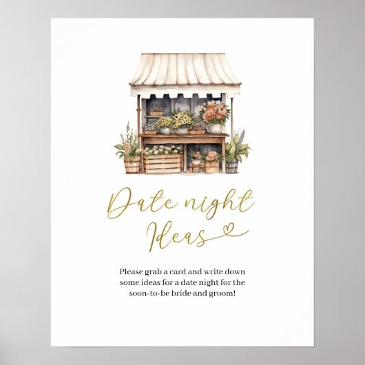 Ze is van de markt datum nacht idee spel teken poster (Voorkant)