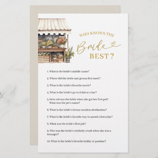 Ze is van de markt die de bruid het beste kent (Voorkant / Achterkant)