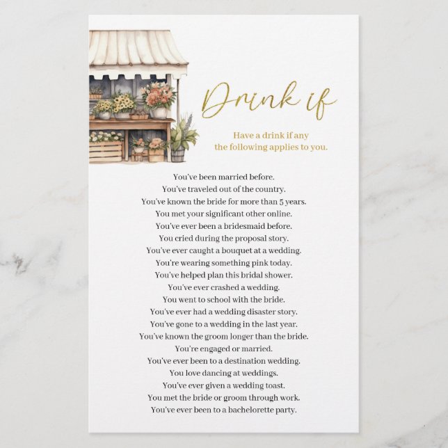 Ze is van de markt Drink als Vrijgezellenfeest spe (Voorkant)