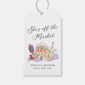 Ze is van de markt Farmer's Market Vrijgezellenfee Cadeaulabel (Voorkant)