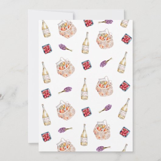 Ze is van de markt Farmer's Market Vrijgezellenfee Kaart (Achterkant)