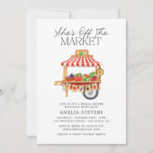 Ze is van de markt Farmer's Market Vrijgezellenfee Kaart (Voorkant)