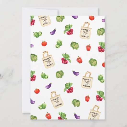 Ze is van de markt Farmer's Market Vrijgezellenfee Kaart (Achterkant)