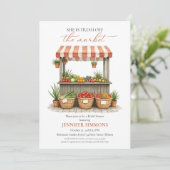 Ze is van de markt Farmer's Market Vrijgezellenfee Kaart (Staand voorkant)