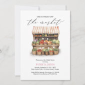 Ze is van de markt Farmer's Market Vrijgezellenfee Kaart (Voorkant)